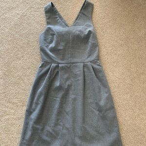 Banana Republic A-line grey bow dress 00P